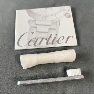 NEW CARTIER Cleaning Cloth Brush & Booklet